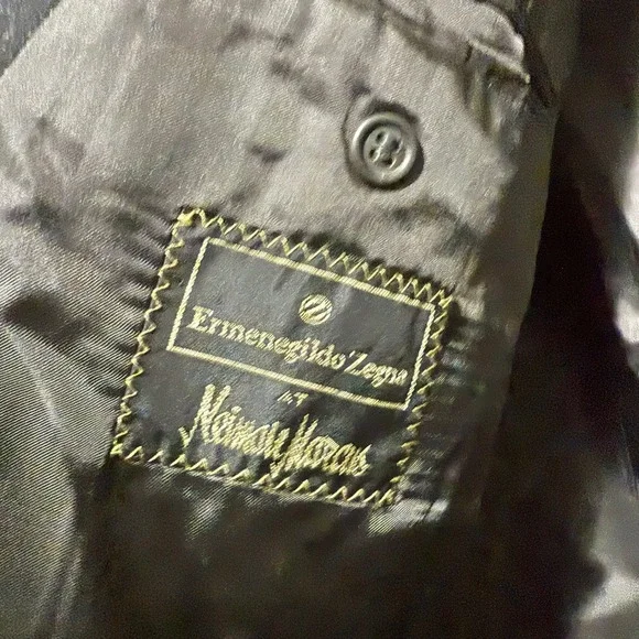 Ermenegildo‎ Zegna Neiman mens 52 Double Breasted fine worsted super 100s Blazer